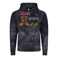 Cloud Black home of the free beacause of the brave Vintage Hoodie - CowhideDigitalArt