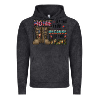 Vintage Black home of the free beacause of the brave Vintage Hoodie - CowhideDigitalArt
