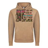 Vintage Coffee home of the free beacause of the brave Vintage Hoodie - CowhideDigitalArt