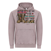 Vintage Zinc home of the free beacause of the brave Vintage Hoodie - CowhideDigitalArt