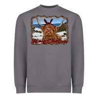 Storm merry christmas highland cow with farm Heavyweight Sweatshirt - RanaPortraitStore