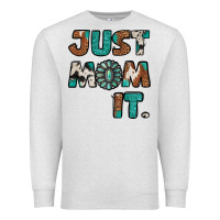 Oatmeal Heather just mom it cowhide turquoise Premium Sweatshirt - Jasminsmagicworld