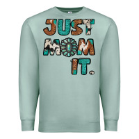 Seafoam just mom it cowhide turquoise Premium Sweatshirt - Jasminsmagicworld