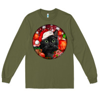 Army Green christmas bombay cat Long Sleeve Tee - LillyAllenDesigns