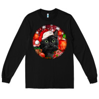 Black christmas bombay cat Long Sleeve Tee - LillyAllenDesigns