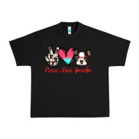 Black Peace Love Frenchie Urban Heavy Tee - Jasminsmagicworld