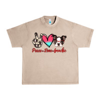 French Oak Peace Love Frenchie Urban Heavy Tee - Jasminsmagicworld