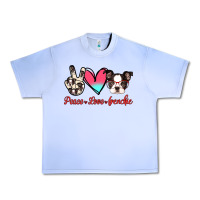 Grape Ice Peace Love Frenchie Urban Heavy Tee - Jasminsmagicworld