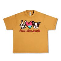 Peanut Butter Peace Love Frenchie Urban Heavy Tee - Jasminsmagicworld
