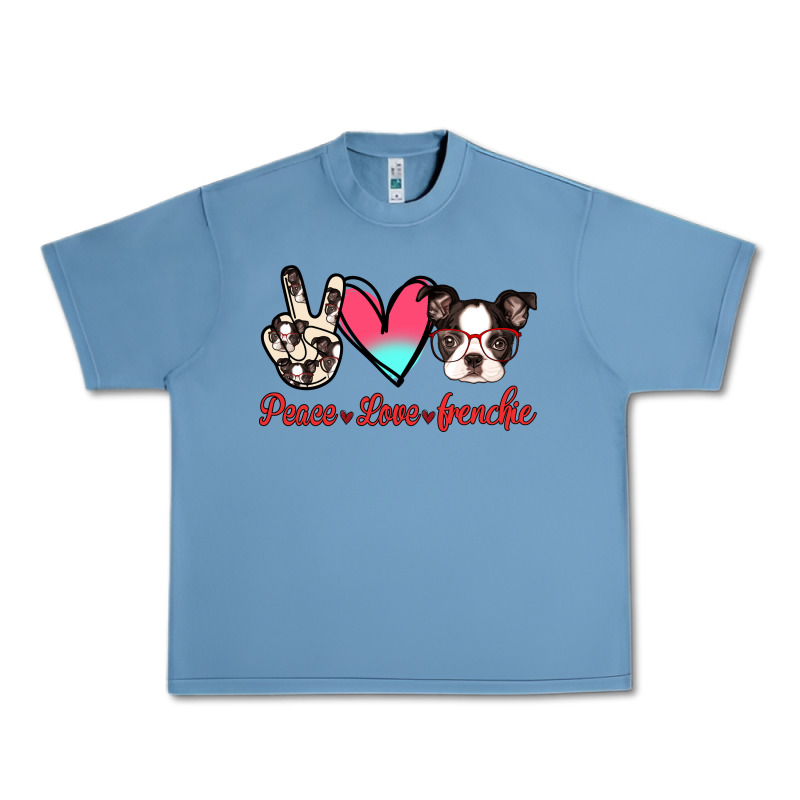 Peace Love Frenchie Urban Heavy Tee by Jasminsmagicworld | Teevron