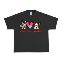 Pigment Black Peace Love Frenchie Urban Heavy Tee - Jasminsmagicworld