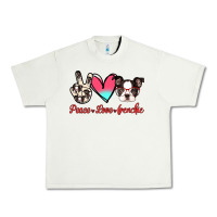 Pistachio Peace Love Frenchie Urban Heavy Tee - Jasminsmagicworld