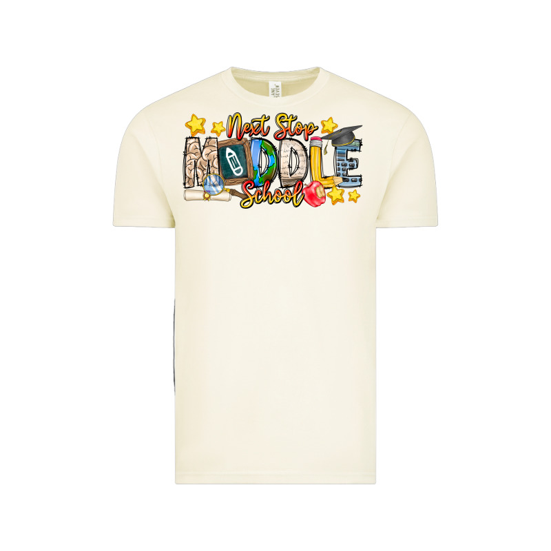Next Stop Middle School Vintage Tee by CowhideDigitalArt | Teevron