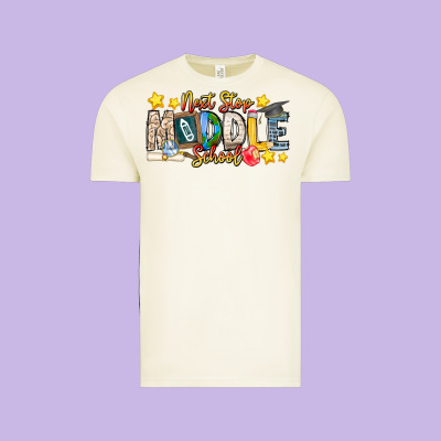 Next Stop Middle School Vintage Tee Designed By Cowhidedigitalart