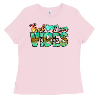Bubblegum Pink Tired Mom Vibes Ladies Tee - CowhideDigitalArt