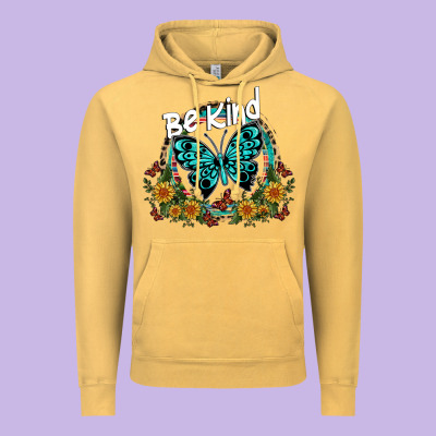 Be Kind Vintage Hoodie Designed By Sublimationcraftshop