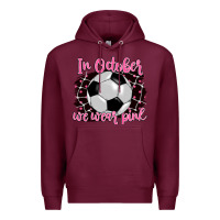Burgundy in october we wear pink soccer Premium Hoodie - BarkalooDesign