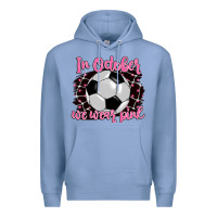 Colony Blue in october we wear pink soccer Premium Hoodie - BarkalooDesign