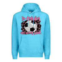 Ocean Blue in october we wear pink soccer Premium Hoodie - BarkalooDesign