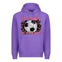Purple in october we wear pink soccer Premium Hoodie - BarkalooDesign