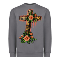 Storm Flower Cross Heavyweight Sweatshirt - Jasminsmagicworld