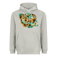 Moon Dust Leopard Sunflower Cowhide Glitter Heart Heavyweight Hoodie - Jasminsmagicworld