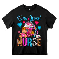 Black One Loved Nurse Valentines Day Frappe Coffee Heavy Core Tee - FaDigitalArtStudio