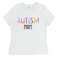 White Titi Pretty Art Autism Mom Ladies Tee - CowhideDigitalArt