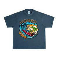 Midnight Navy Summer Vibes Urban Heavy Tee - CowhideDigitalArt