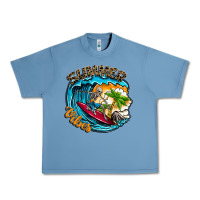 Pebble Blue Summer Vibes Urban Heavy Tee - CowhideDigitalArt