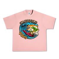 Salmon Summer Vibes Urban Heavy Tee - CowhideDigitalArt