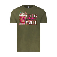 Vintage Olive V For is Valentine Venti Vintage Tee - CowhideDigitalArt