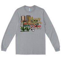 Heather Grey merry christmas texas Long Sleeve Tee - SublimationCraftShop