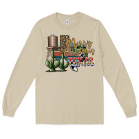 Mushroom merry christmas texas Long Sleeve Tee - SublimationCraftShop