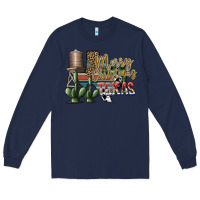 Navy merry christmas texas Long Sleeve Tee - SublimationCraftShop