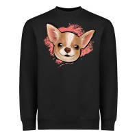 Black chihuahua pink glitter Heavyweight Sweatshirt - Jasminsmagicworld