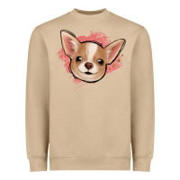 Chihuahua Pink Glitter Heavyweight Sweatshirt | Teevron