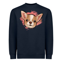 Navy chihuahua pink glitter Heavyweight Sweatshirt - Jasminsmagicworld