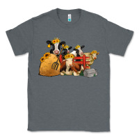Charcoal Heather Cows With Sunflower Headbands Classic Tee - Jasminsmagicworld