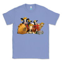 Colony Blue Cows With Sunflower Headbands Classic Tee - Jasminsmagicworld