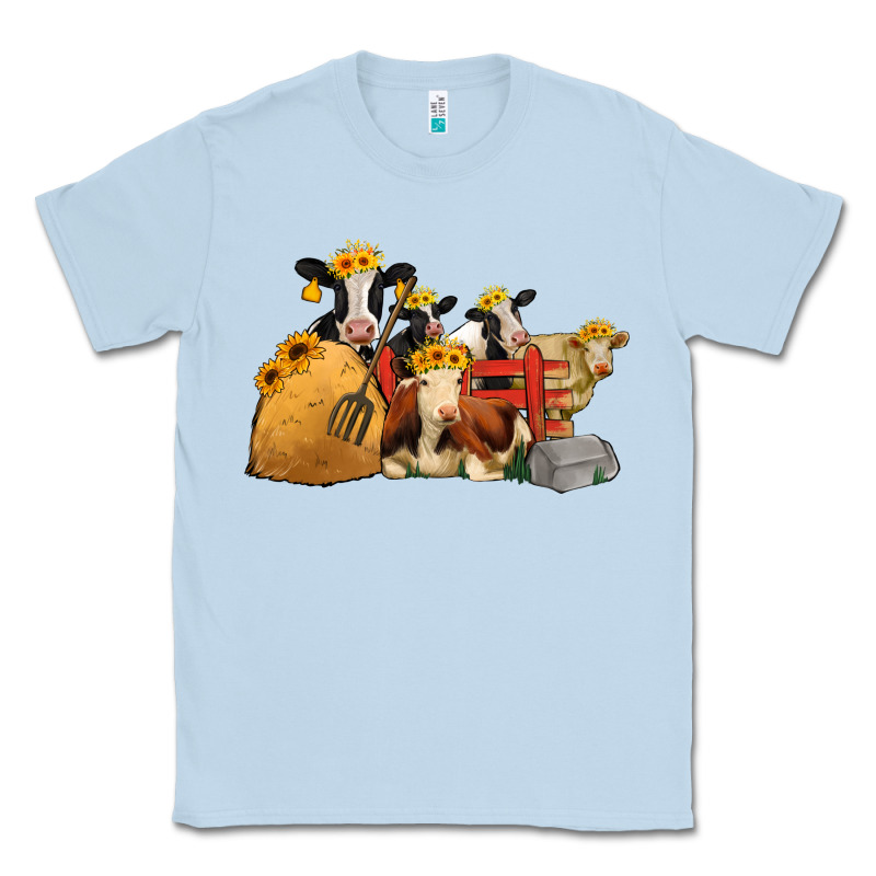Cows With Sunflower Headbands Classic Tee by Jasminsmagicworld | Teevron