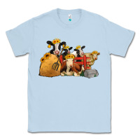 Dusty Blue Cows With Sunflower Headbands Classic Tee - Jasminsmagicworld