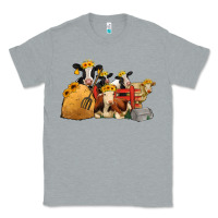 Heather Grey Cows With Sunflower Headbands Classic Tee - Jasminsmagicworld
