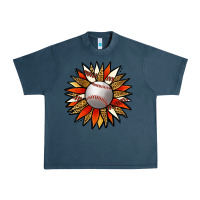Midnight Navy Baseball Sunflower Urban Heavy Tee - Jasminsmagicworld