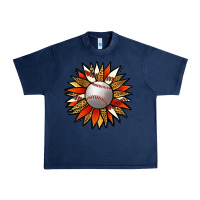 Navy Baseball Sunflower Urban Heavy Tee - Jasminsmagicworld
