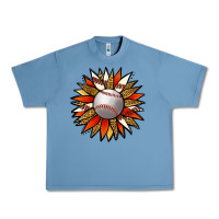 Pebble Blue Baseball Sunflower Urban Heavy Tee - Jasminsmagicworld
