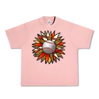 Salmon Baseball Sunflower Urban Heavy Tee - Jasminsmagicworld