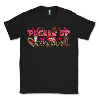 Black Pucker Up Cowboy Valentine's Day Classic Tee - FaDigitalArtStudio