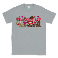 Heather Grey Pucker Up Cowboy Valentine's Day Classic Tee - FaDigitalArtStudio