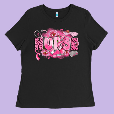 Breast Cancer Nurse Ladies Tee Designed By Lillyallendesigns